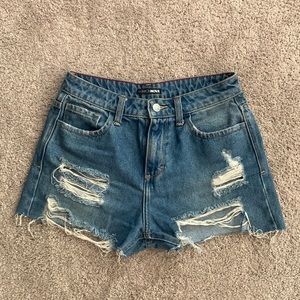 FashionNova jean shorts.